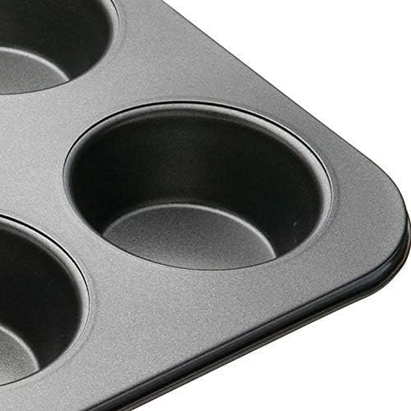 Masterclass Tiefes Muffinblech/Yorkshire Puddingform, 6-Loch-Form Mit PTFE-, PFOA- Und Bpa-Freier Antihaftbeschichtung, Robust 1 Mm Kohlenstoffstahl, Grau, 35 X 26 Cm Formar och plåtar för bakning Naty Shop