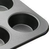 Masterclass Tiefes Muffinblech/Yorkshire Puddingform, 6-Loch-Form Mit PTFE-, PFOA- Und Bpa-Freier Antihaftbeschichtung, Robust 1 Mm Kohlenstoffstahl, Grau, 35 X 26 Cm Formar och plåtar för bakning Naty Shop