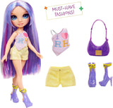 Rainbow High My Fashion Style Doll - Lila - 28cm Lila modedocka med snygg outfit och snygg väska, för lek, posering, insamling, för barn 4-12 år