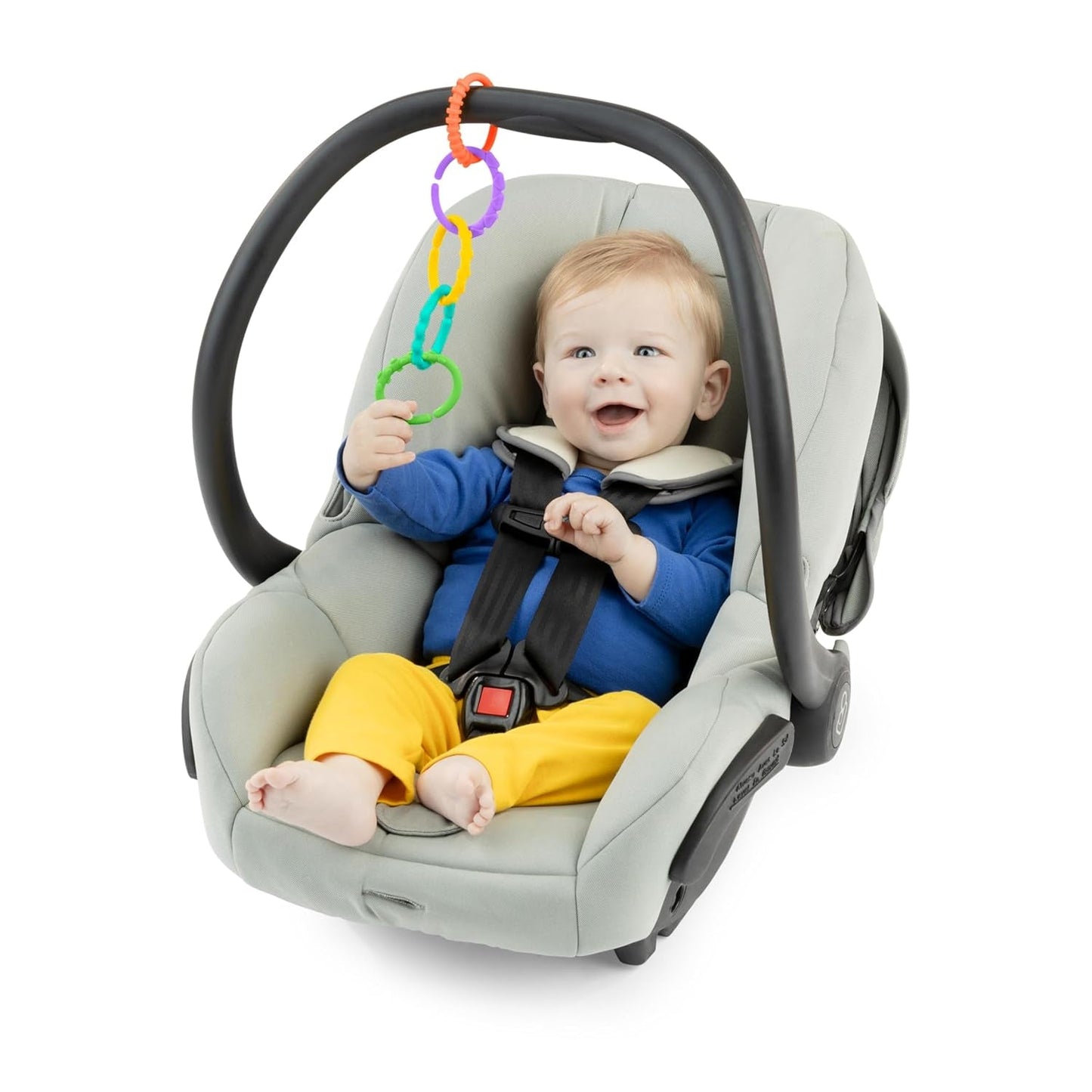 Ljusa startar, Oball, Kedjekopplingslänkar för barnvagnar, Massor av länkar, Vikbar, Lätt att fästa, Lätt att rengöra, Perfekt för resor Bebe Toys Naty Shop