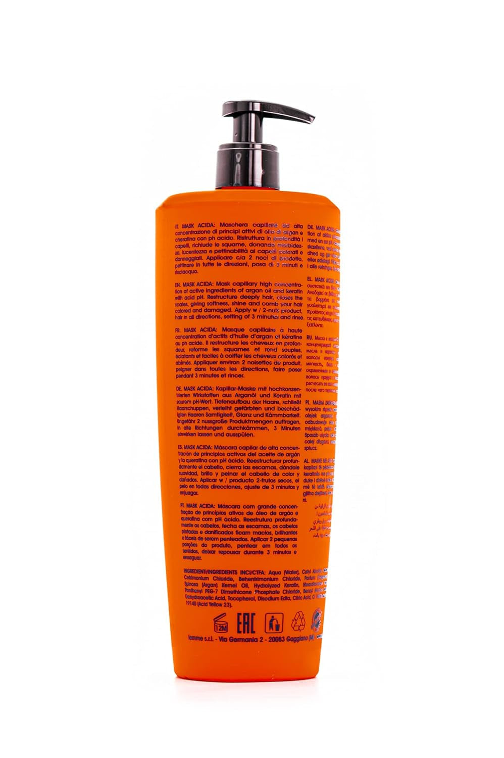 After Color Mask - intensivvård för färgat hår, 1000 ml, skyddar och vårdar färgat hår, ger glans, återfuktning och smidighet, silikonfri, vegansk, frisörkvalitet Naty Shop hårmask