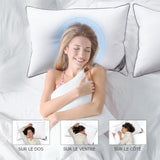 Bedstory Kudde, 50 X 70 Cm, 2 delar, Bittålig, Svettandande, Hypoallergen, Fyllning: 100 % polyesterfiber, Ultrakomfort och mjuk komfort och utmärkt stöd Naty Shop Standardkuddar