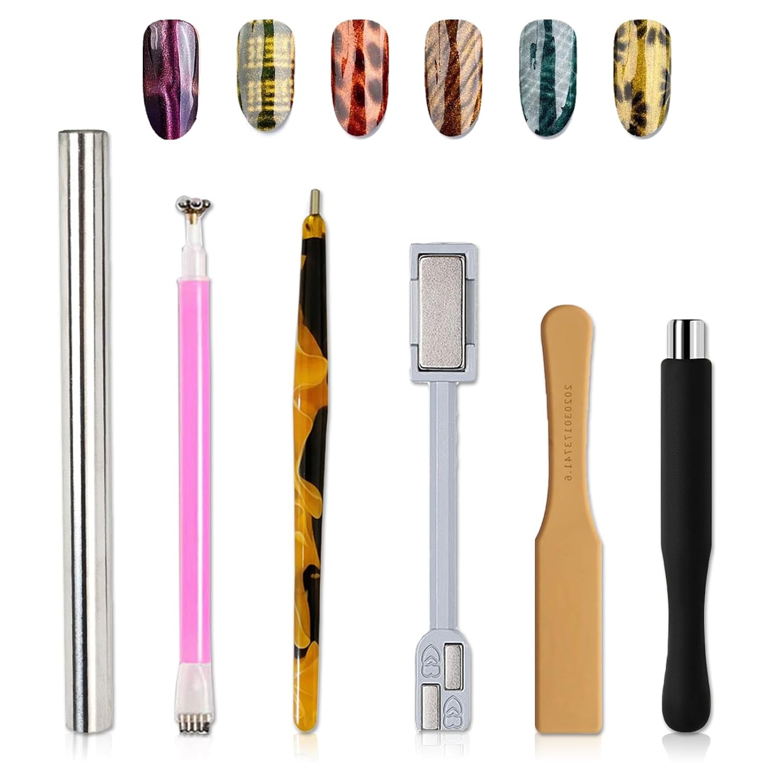 14 Stück Nail Art Werkzeug Magnetstift DIY Magic 3D Magnet Stick Set Verwendung Mit Cat Eye Gel Pulver Oder Nagelack - Magnetic Stift Katze Eye Pen Für Ideal Katzenaugen Magische Effekt