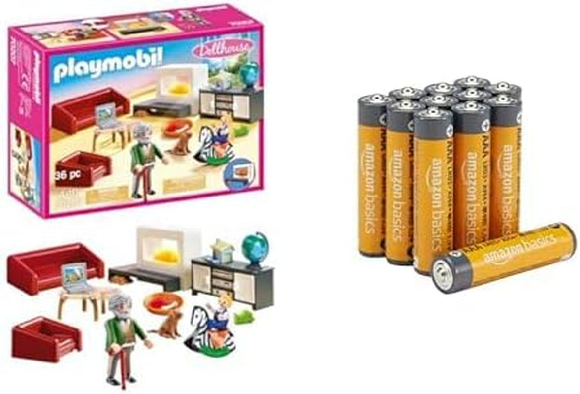 Amazon Basics 12-pack Dollhouse Vardagsrum med ljuseffekt, ålder 4+ och AAA alkaliska batterier, 10 år