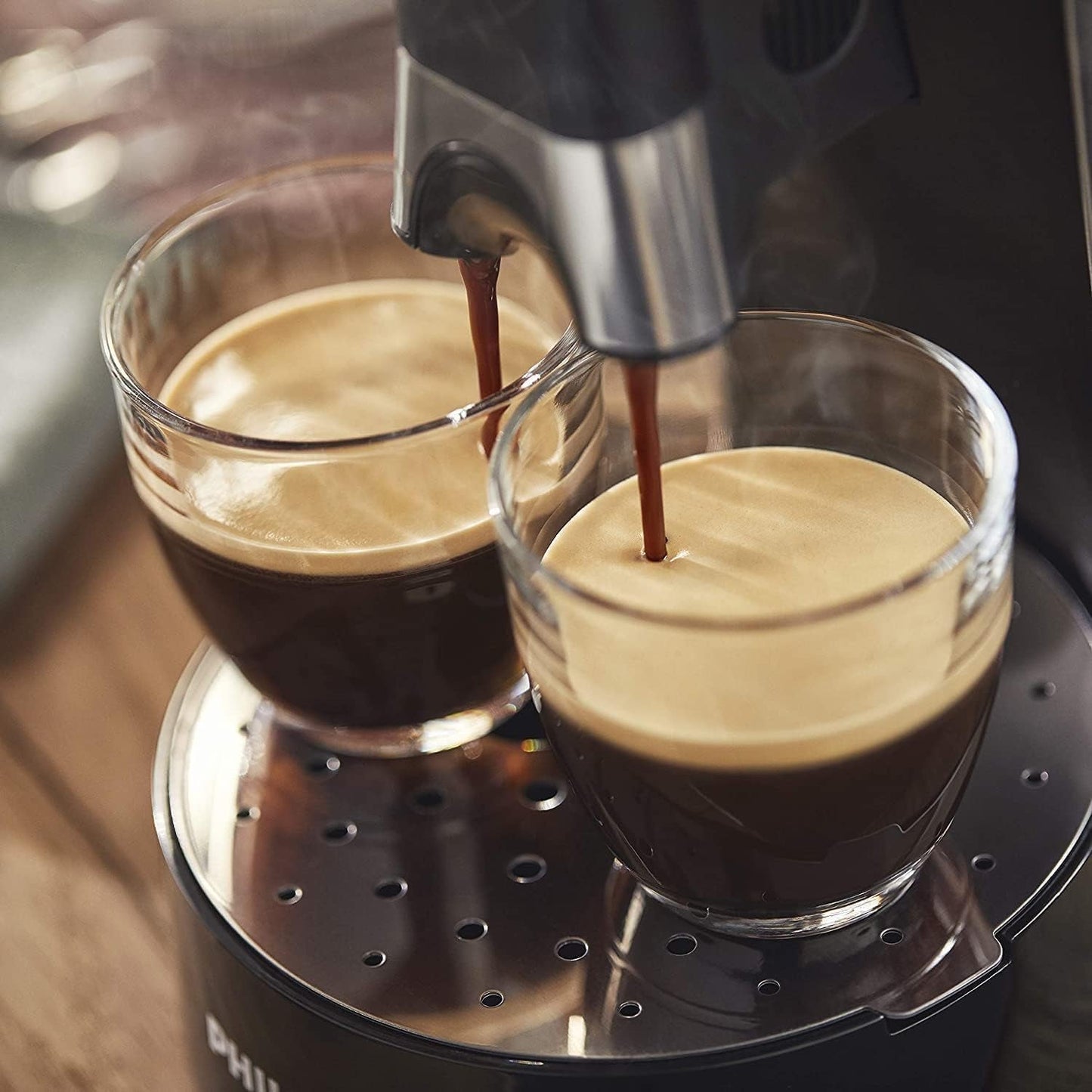PHILIPS Senseo Select kapselespressomaskin med val av kaffeintensitet och minnesfunktion, tillverkad av återvunnen plast, färg: svart (CSA240/60)