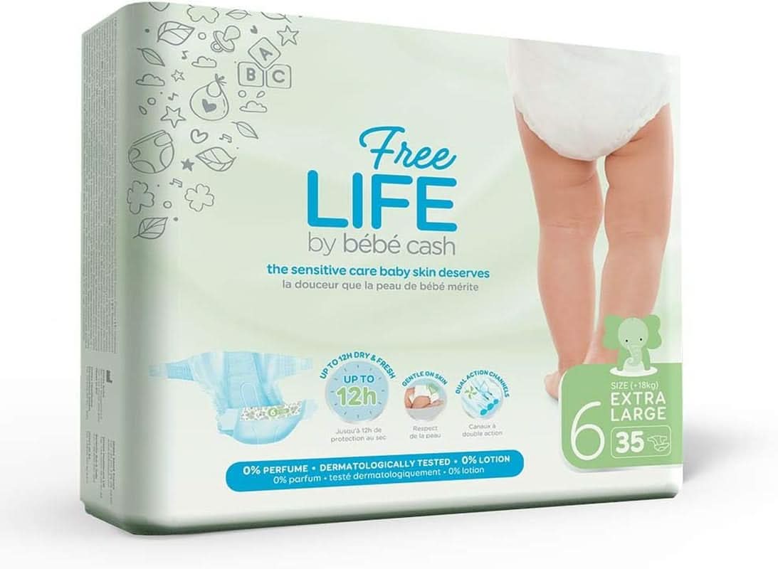 Freelife Baby Cash Diaper, Größe 6 (18 Kg Und +), 1 X 35 = 35 Diaper Naty Shop