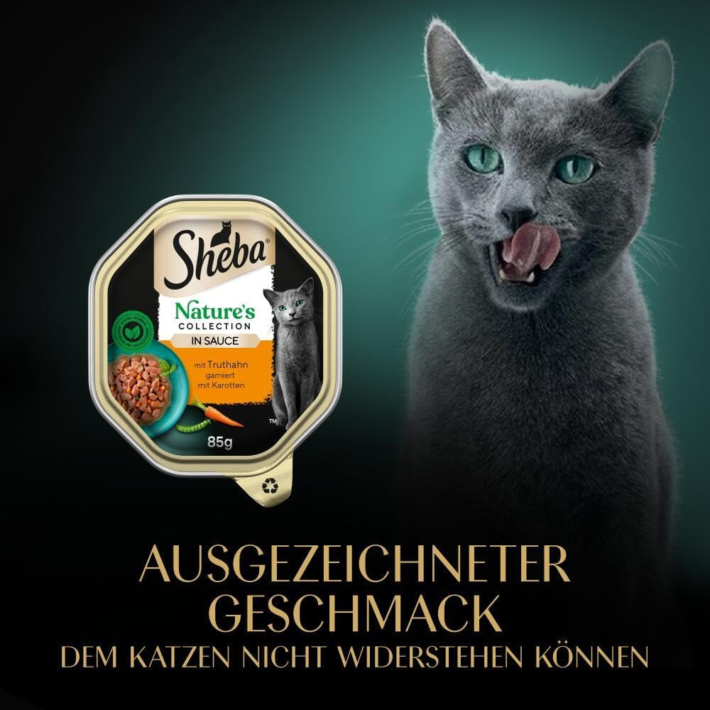 SHEBA Wet Cat Food, Nature's Collection i Turkietsås, 2 x 11 x 85g