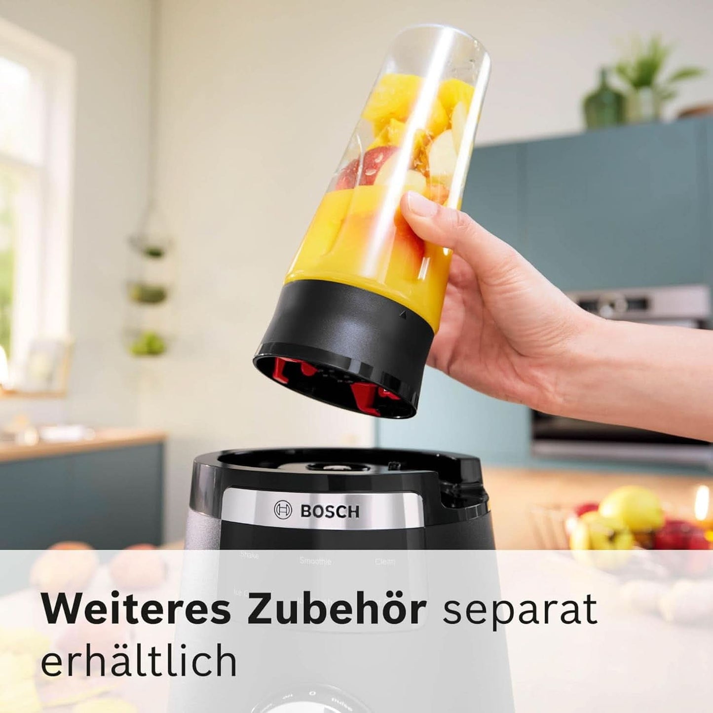 Highspeed-Standmixer Vitapower Serie 6 MMBD665B1, 45 000 U/Min, 6 Program Inkl Heiße Suppe & Reinigung, 2 L Mixbehälter, Stopfer, Spülmaschinenfeste Teile, Made in Europe, 1800W, Schwarz Kitchen Naty Shop