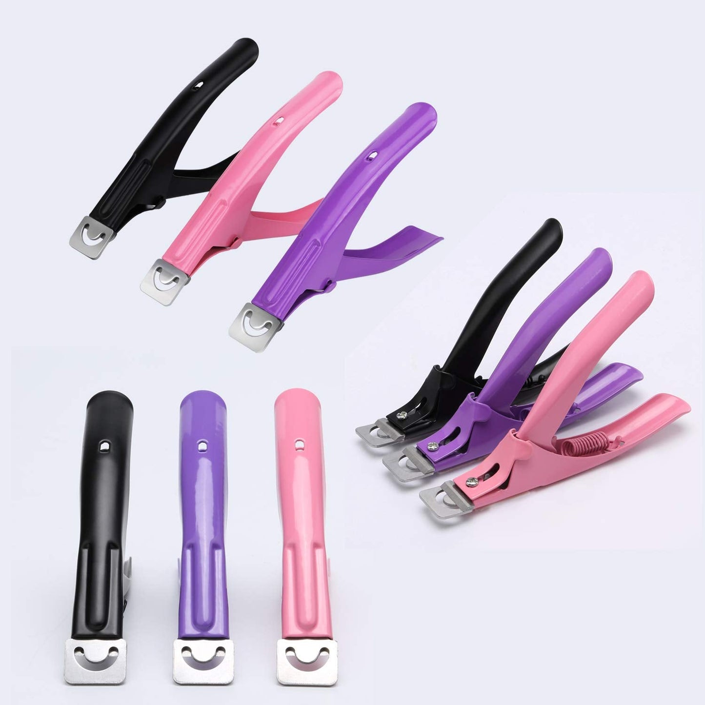 MWOOT 3 stycken lösnageltång Akrylnageltång, nagelspetsar i rostfritt stål Skärtrimmer Manikyrverktyg för konstgjorda akrylnaglar