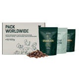 Urval av Incapto-kaffebönor över hela världen | Urval av 10 ursprung från hela världen | Specialkaffe | 100 % Arabica | Perfekt som kaffepresentset | För kaffeälskare | 10 förpackningar x 100g