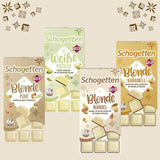 Schogetten Blonde Pure I vit choklad med kola I 100 g I individuellt portionerade (förpackning om 2)