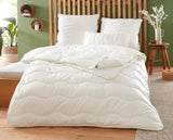 Badenia Trendline Eco quilt Aerelle Blue Duo 135 X 200 Cm, Vit, Öko-Tex certifierad, Tillverkad i enlighet med tysk kvalitetsstandard Täcken och täcken Naty Shop 155 X 220 4-säsongstäcke