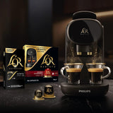 L'OR Espresso Koffiekoppar Lungo Profondo (200 Lungo Koffie Kapslar, Gesicht voor Nespresso* Koffiemaskiner, Intensitet 08/12, 100 % Arabica Koffie, UTZ Gecertificeerd), 10 x 20 koppar