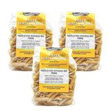 - Paste di Riso Integrale Biologica Italiana Glutenfri, Penne Format - glutenfri pasta, 100 % ekologiskt rismjöl, fiberrikt, veganskt, förpackning med 3 förpackningar om 350 g
