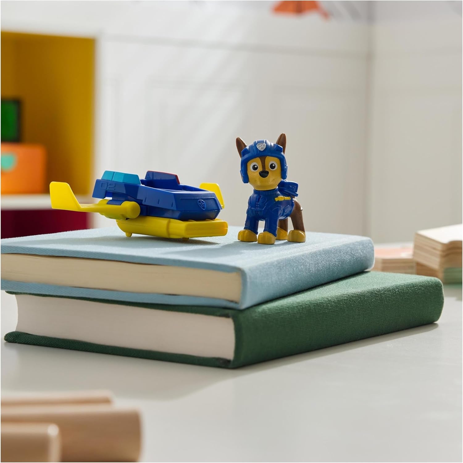 PAW PATROL Chase Action Pup Mini Räddningsflygplan Lekset med hopfällbara vingar Leksak för barn 3 år gamla actionfigurer Naty Shop