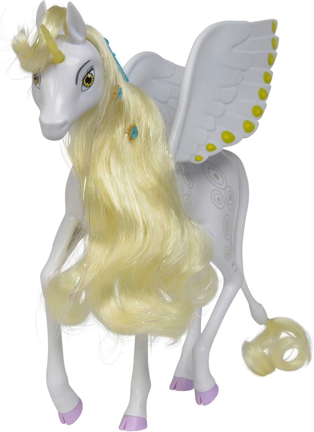 Simba 109480093 - Mia and Me Unicorn Onchao, Med rörliga vingar, hårspännen, stylingborste, lekhäst, ponny, Centopia, från 3 år, rosa Naty Shop Dolls