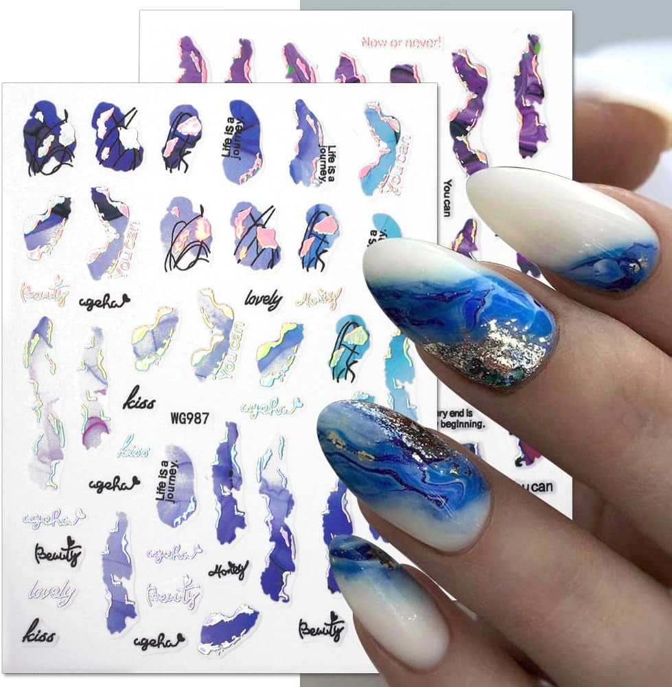 6 färger marmor nagelklistermärken bronzer silver självhäftande klistermärken bloom marmor nagel klistermärken 3D marmor nagel klistermärken design tillbehör nagel konst klistermärken nagel klistermärken set nagel folie