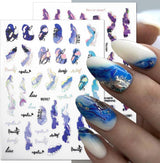 6 färger marmor nagelklistermärken bronzer silver självhäftande klistermärken bloom marmor nagel klistermärken 3D marmor nagel klistermärken design tillbehör nagel konst klistermärken nagel klistermärken set nagel folie