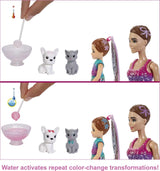 Barbie GXJ88 - Color Reveal Surprise Party, +50 överraskningar: 1 docka, 1 Chelsea docka, 2 djur, 6 färgförändringar, tillbehör och mer, danspartyset, leksakspresent för barn från 3 år och uppåt