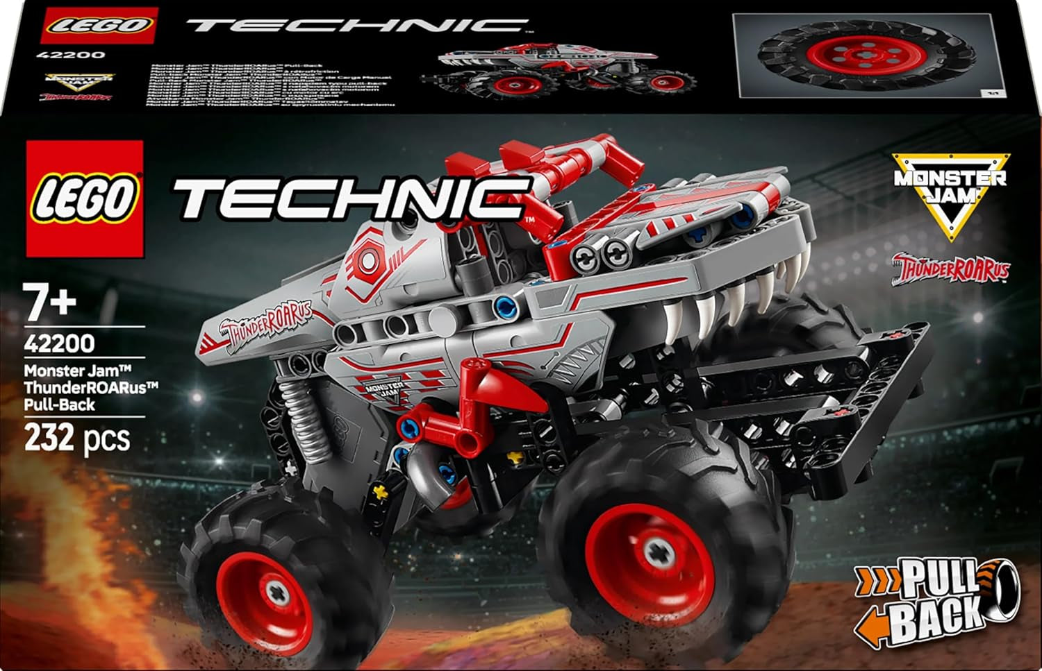 LEGO Technic Monster Jam Thunderroarus Infällbar leksak Monster Truck Byggleksak för barn Present för pojkar och flickor i åldern 7+ 42200 Byggset Besuche den LEGO-Store