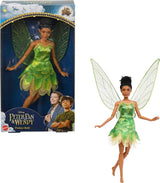 Disney Peter Pan och Wendy Tinker Bell Docka med rörliga vingar och grön klänning Filminspirerad present för barn att återskapa scener eller egna äventyr HNY37