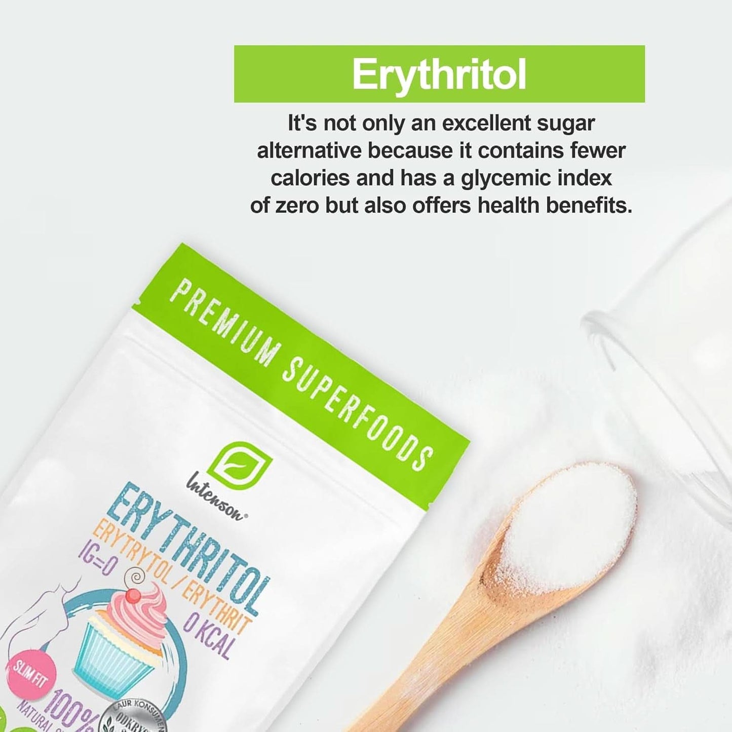 Erythritol - Naturligt sockeralternativ, 2 kg sötningsmedel Naty Shop