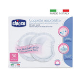 Chicco Acterielle Natural Feeling amningsskydd, 30 st Mat- och amningstillbehör Bebe Naty Shop