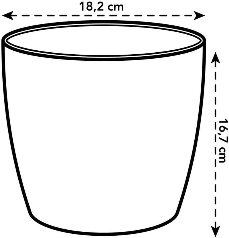 elho The Coffee Collection, rund inomhuskanna, 18 cm, gjord av kaffesump och återvunnen plast - brun/espressobrun