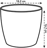 elho The Coffee Collection, rund inomhuskanna, 18 cm, gjord av kaffesump och återvunnen plast - brun/espressobrun