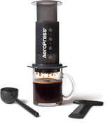 AeroPress original kaffe- och espressobryggare, bärbar kaffebryggare på baristanivå med kammare, kolv och filter, snabbkaffe- och espressobryggare