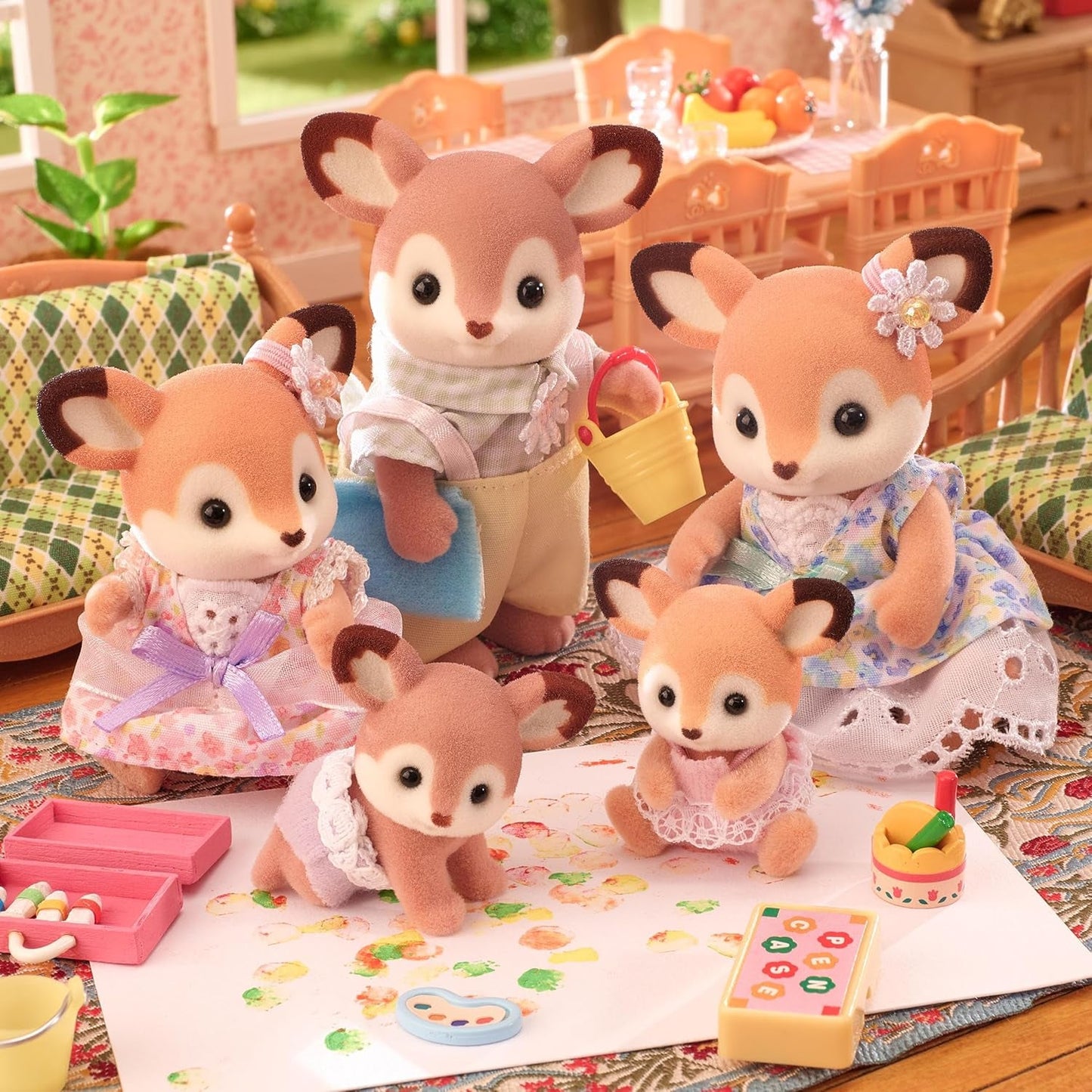 Sylvanian Families 5800 Deer Twins, Animal Figure Playset, Forest Animal Figures, Leksak för åldrarna 3 och uppåt