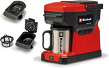 Sladdlös espressomaskin Einhell TE-CF 18 Li-Solo Power X-Change (18 V, 240 ml vattentank, för filterkaffe och kaffekapslar, bärhandtag, inkl. kaffekopp med lock, utan batteri)