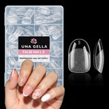 Ballerina Gel Nail Tips 216st 12 Storlekar Soft Gel Nail Tips Heltäckande Nail Extension Set Semi Matt DIY Home Art
