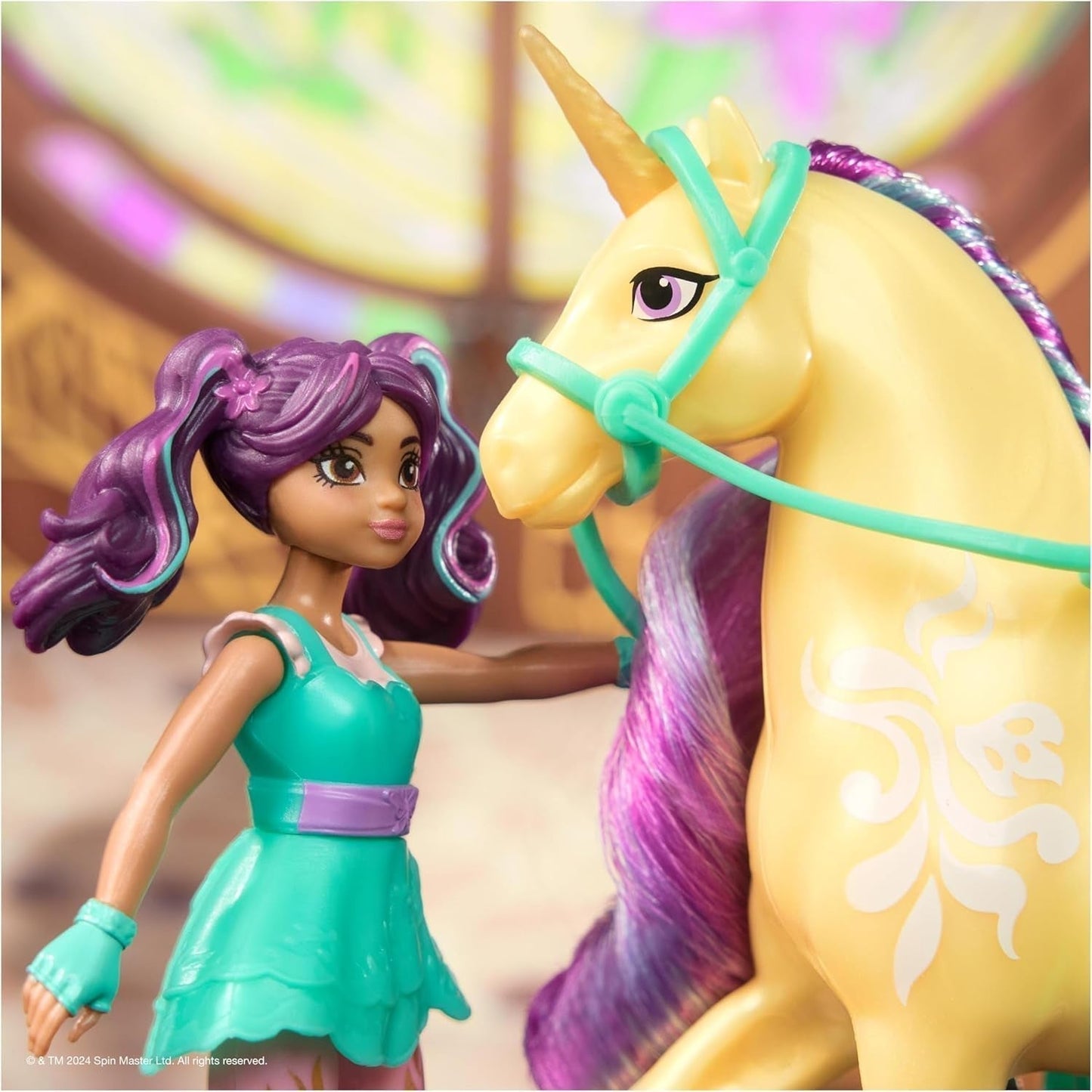 Unicorn Academy AVA och Unicorn Leaf Set - Originalfigurer ca 12 cm höga från den populära Netflix-serien Med två tillbehör och hårborstar För fantasifullt rollspel, för barn från 4 år och uppåt Actionfigurer Naty Shop