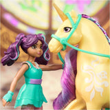 Unicorn Academy AVA och Unicorn Leaf Set - Originalfigurer ca 12 cm höga från den populära Netflix-serien Med två tillbehör och hårborstar För fantasifullt rollspel, för barn från 4 år och uppåt Actionfigurer Naty Shop