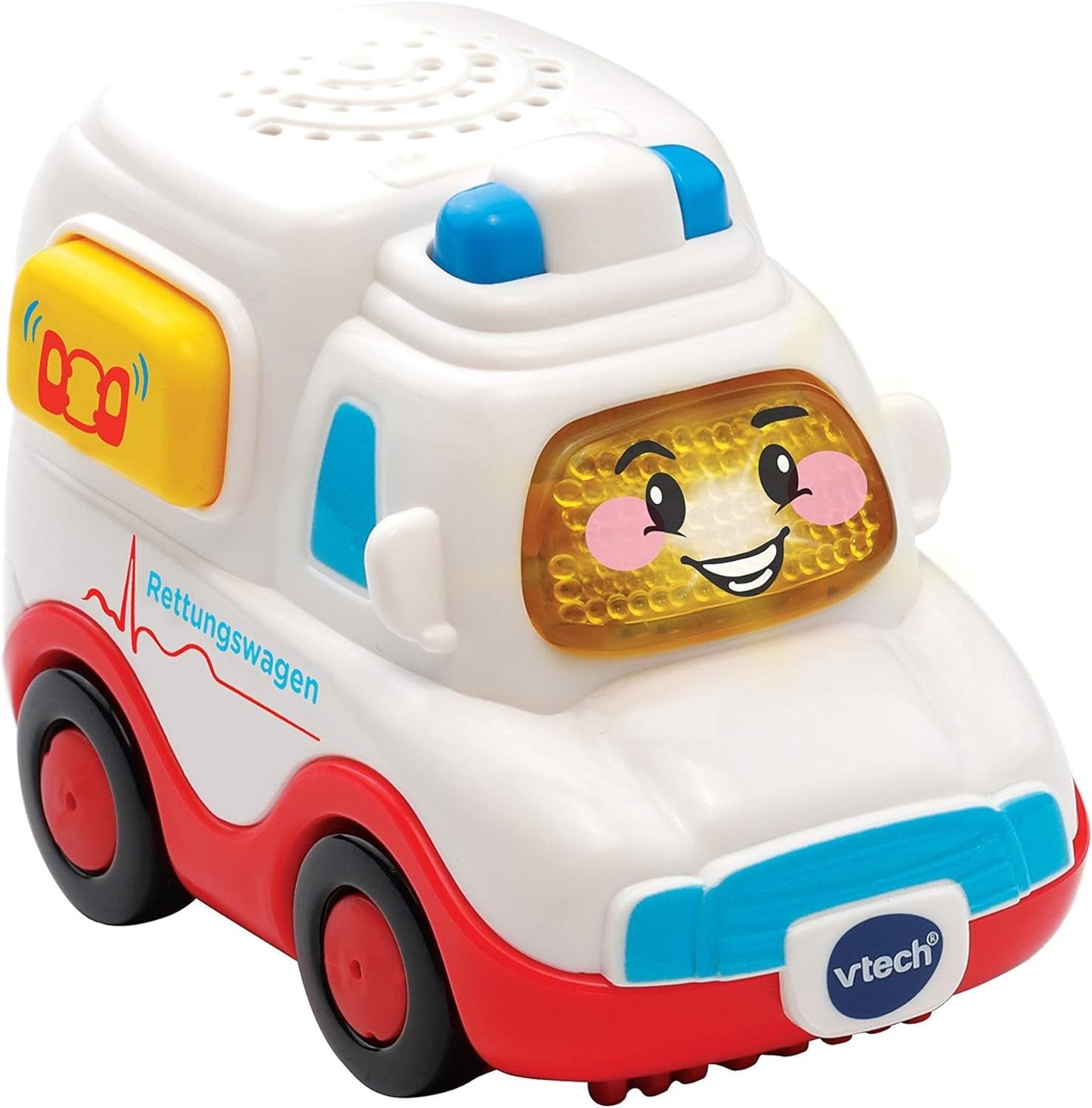 Vtech TUT TUT Baby Flitzer - Ambulans - Leksaksbil med musik, ljusknapp, intressanta meningar och ljud - För barn i åldrarna 1-5 år, 8,8 x 5,5 x 7 cm Bebe Toys Naty Shop Standardtitel