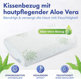 Maximex visco nackstödskudde, Andas stödkudde med ergonomisk skumfyllning, Höjd- och höjdjusterbar nackstödskudde för en vilsam sömn, Med aloe vera Naty Shop standardkuddar