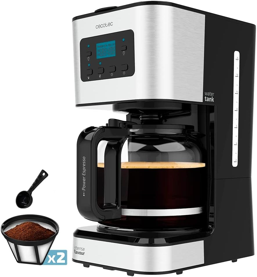 Espresso med filter Cecotec Coffee 66 Drop and Touch, effekt 950 W, 1,5 L, 12 koppar, pekskärm, glaskaraff, 24-timmarstimer, 6 strömbrytare, återanvändbart nätfilter