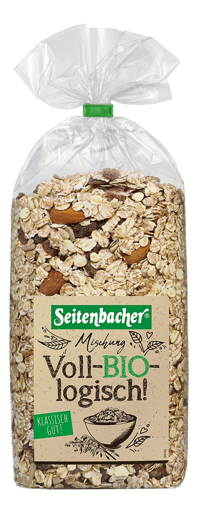 Seitenbacher Bio Müsli Voll-Biologische Mischung I Ohne Zugesetzten Zucker I Ohne Zugesetztes Fett I (1 X 750 G) Spannmål Naty Shop 1