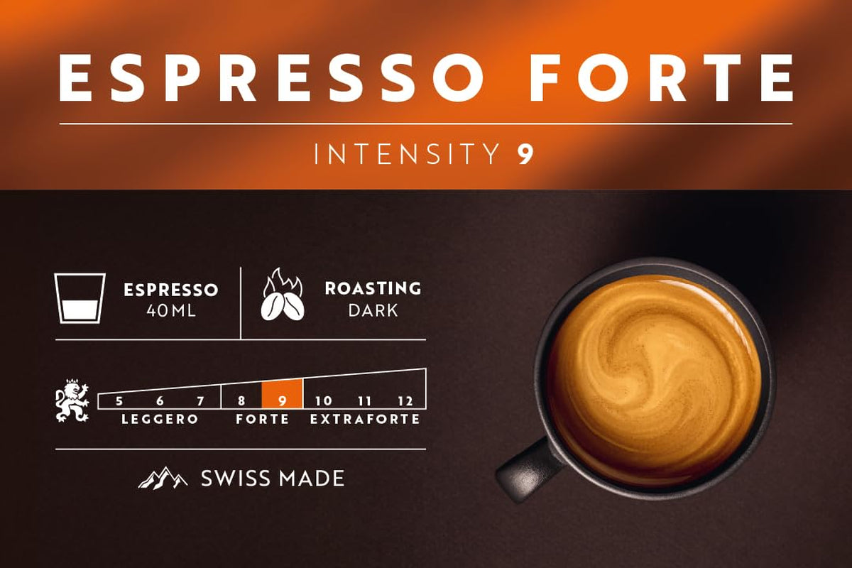 Café Royal Espresso Forte – Nespresso®-kompatibla kaffekapslar, 100 % Arabica, fyllig, medelrostad, intensitet 9/12, 36 kapslar