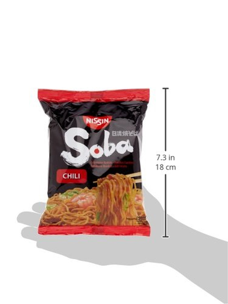 Friterade Nissin Wheat Nudles med Chilismak, 111g