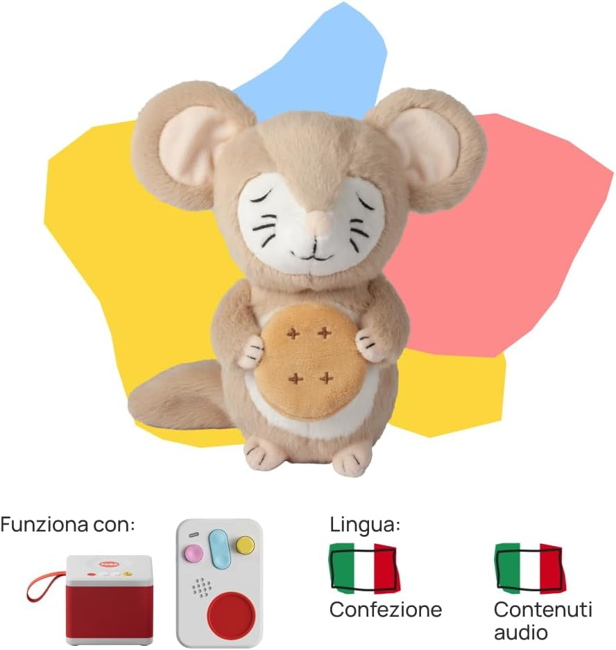 Plyschleksak - Tutti a Nanna con Oscar! - Berättelser och ljudsagor för barn från 10 månader - Ska lyssnas på med berättelser, italiensk version Jucarii Bebe Naty Shop