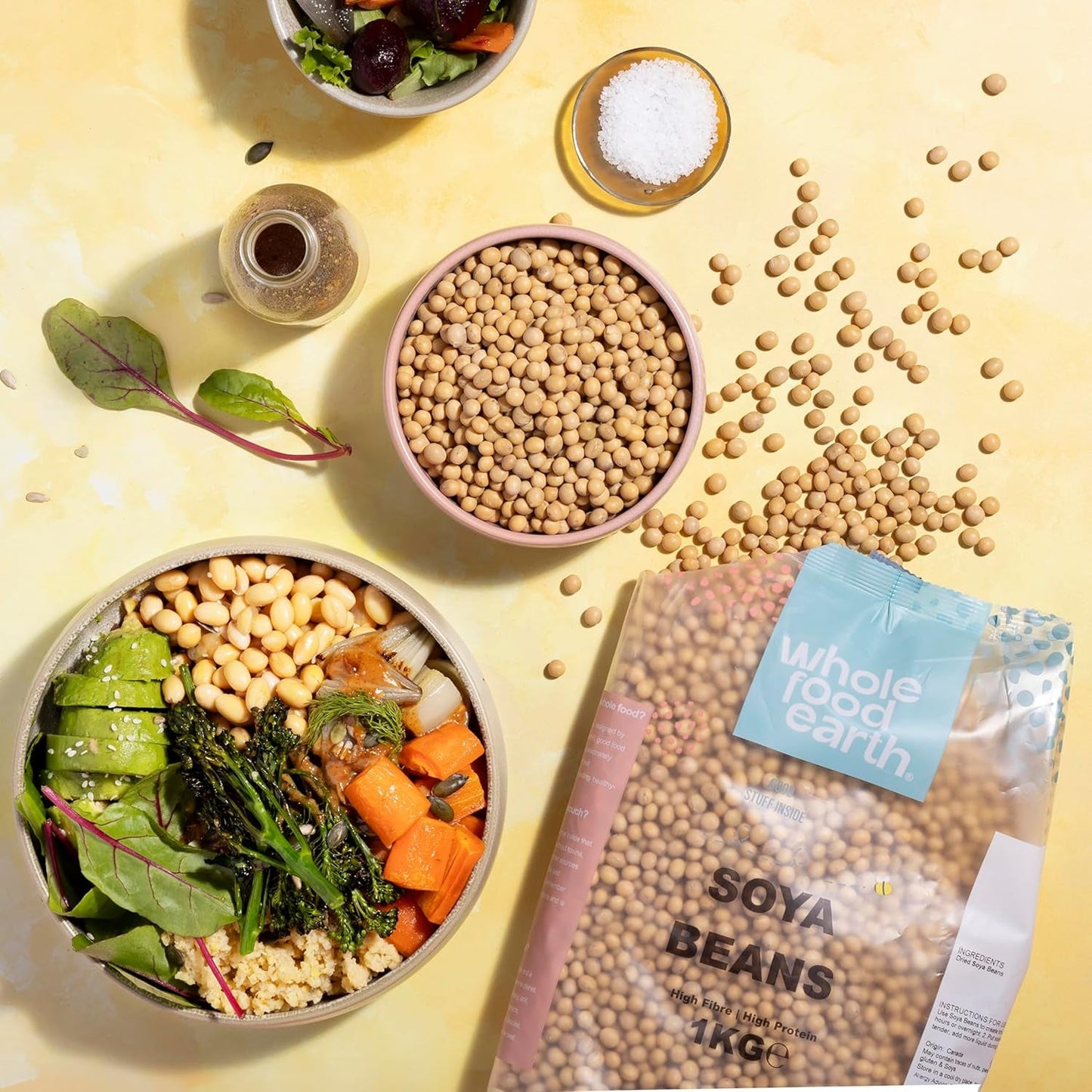 Wholefood jordsoja - icke-GMO - naturlig - vegan - mjölkfri - inget tillsatt socker 1 kg
