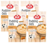 Caramel Oat Pudding, en harmonisk blandning av kolapudding och fullkornshavre, sockerfri, sötad med agavesirap, 1 påse x 64g (4-pack)