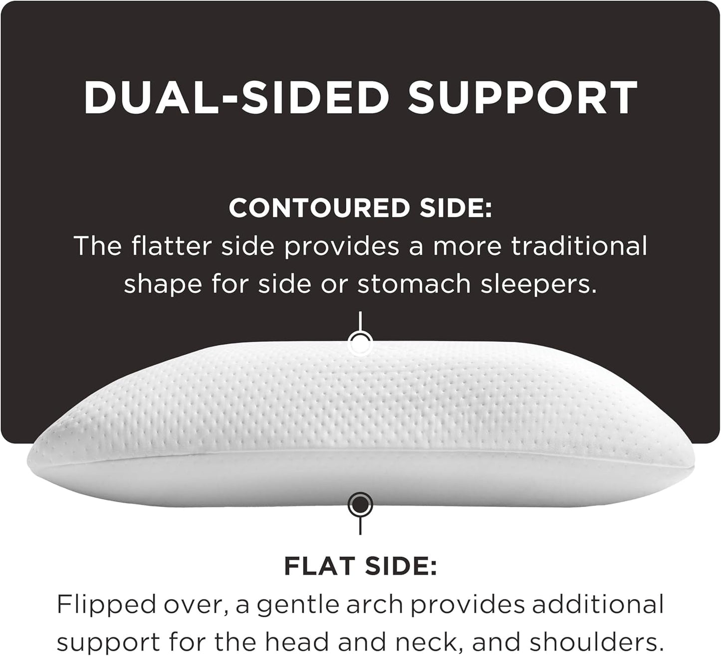 TEMPUR-PEDIC Symphony Kudde Tillverkad av memory foam, Lyxig, Mjuk, Standard, Vita Standardkuddar Naty Shop