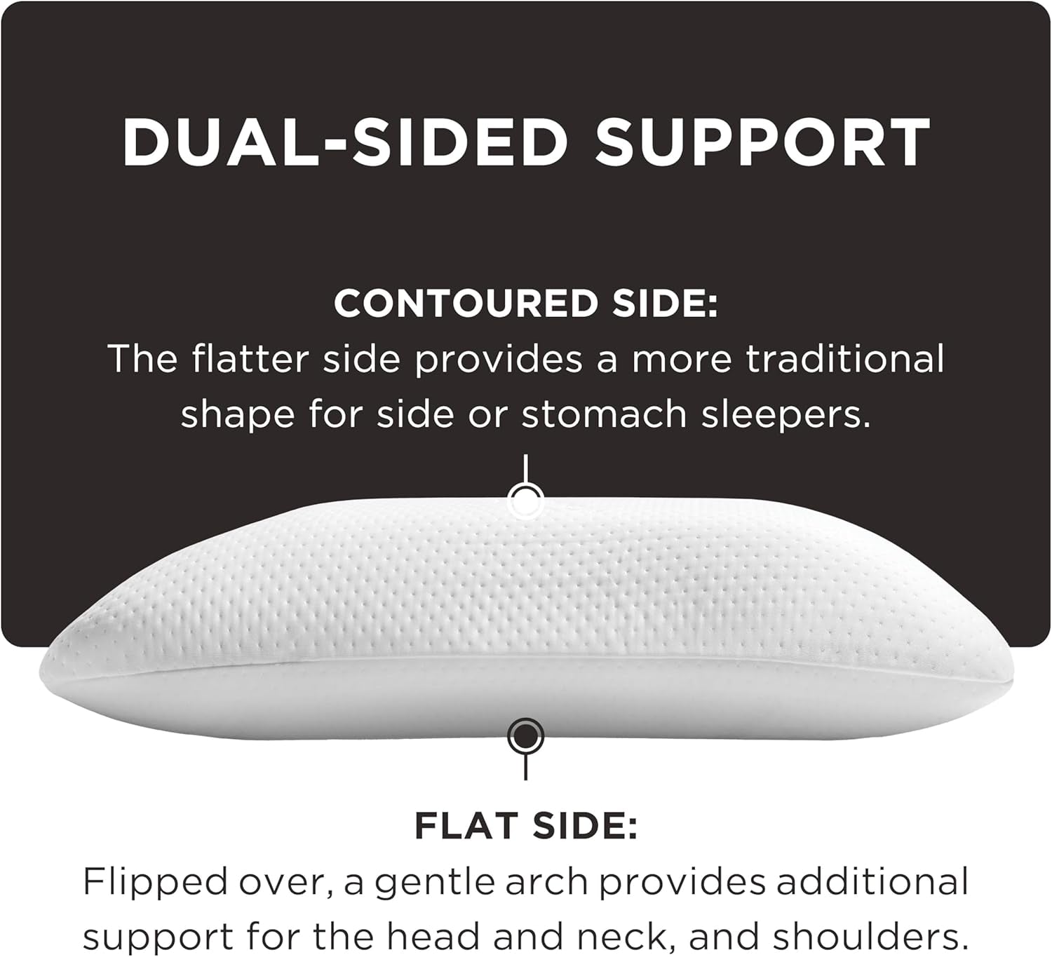 TEMPUR-PEDIC Symphony Kudde Tillverkad av memory foam, Lyxig, Mjuk, Standard, Vita Standardkuddar Naty Shop