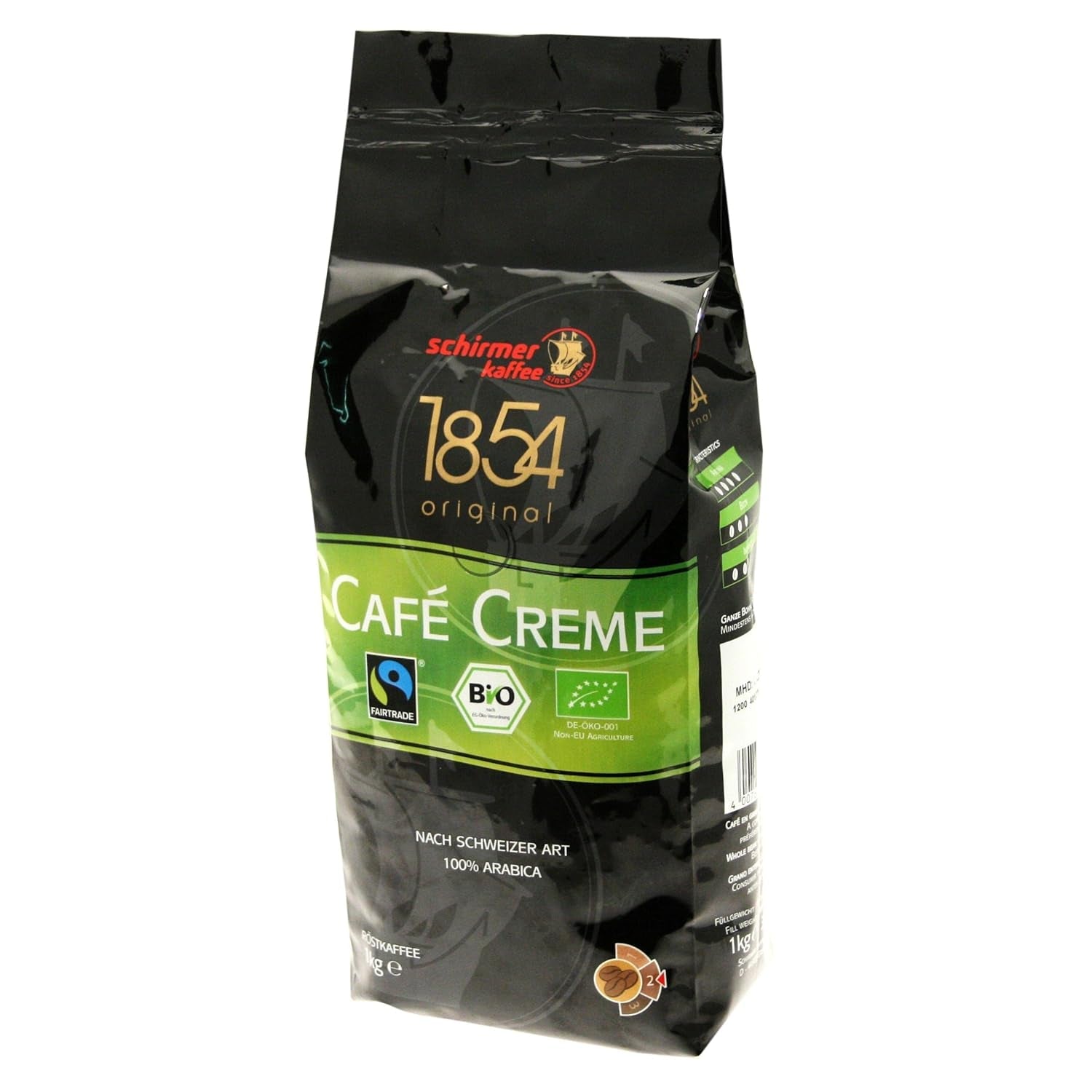 Fairtrade Cafe gräddkaffe, hela bönor, 1000g