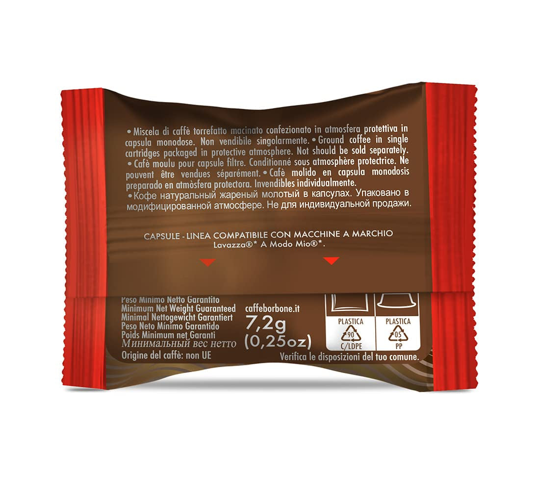 Caffè Borbone Kaffee Kapseln Don Carlo, Blue Mischung - 100 stück & Kaffee Kapseln Don Carlo, Rote Mischung - 100 stück - Kompatibel med Kaffeemaschinen der Marke Lavazza®* A Modo Mio®*