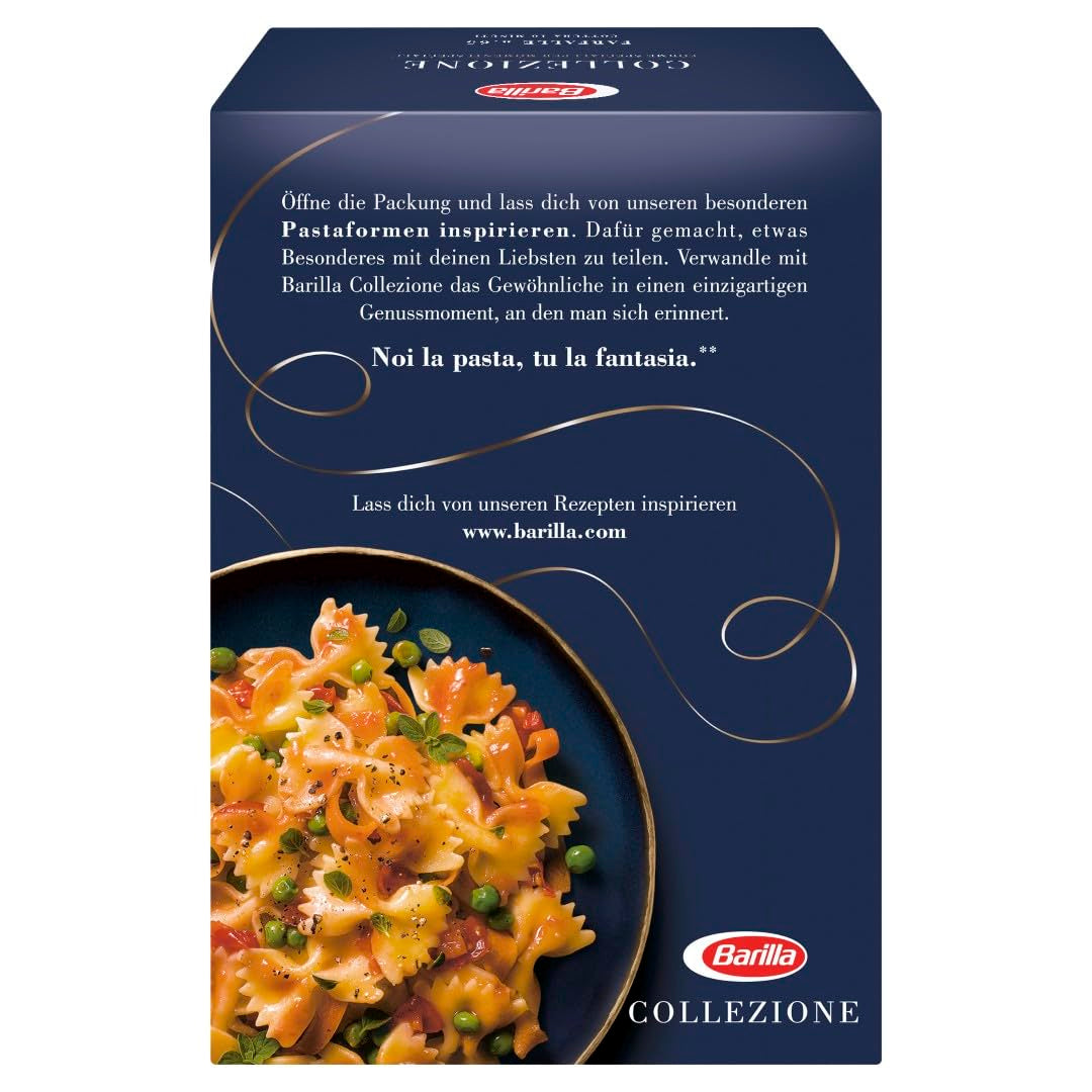Barilla Collezione Farfalle Pasta gjord av högkvalitativt durumvete, alltid al dente, (1 x 500g)