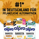 Alpro Barista Haferdrink – Zum Aufschäumen – Vegan und milchfrei – Von Natur aus lactosfrei – Rich an Ballaststoffen, Calcium und Vitaminen – 8 x 1 L – Haltbar